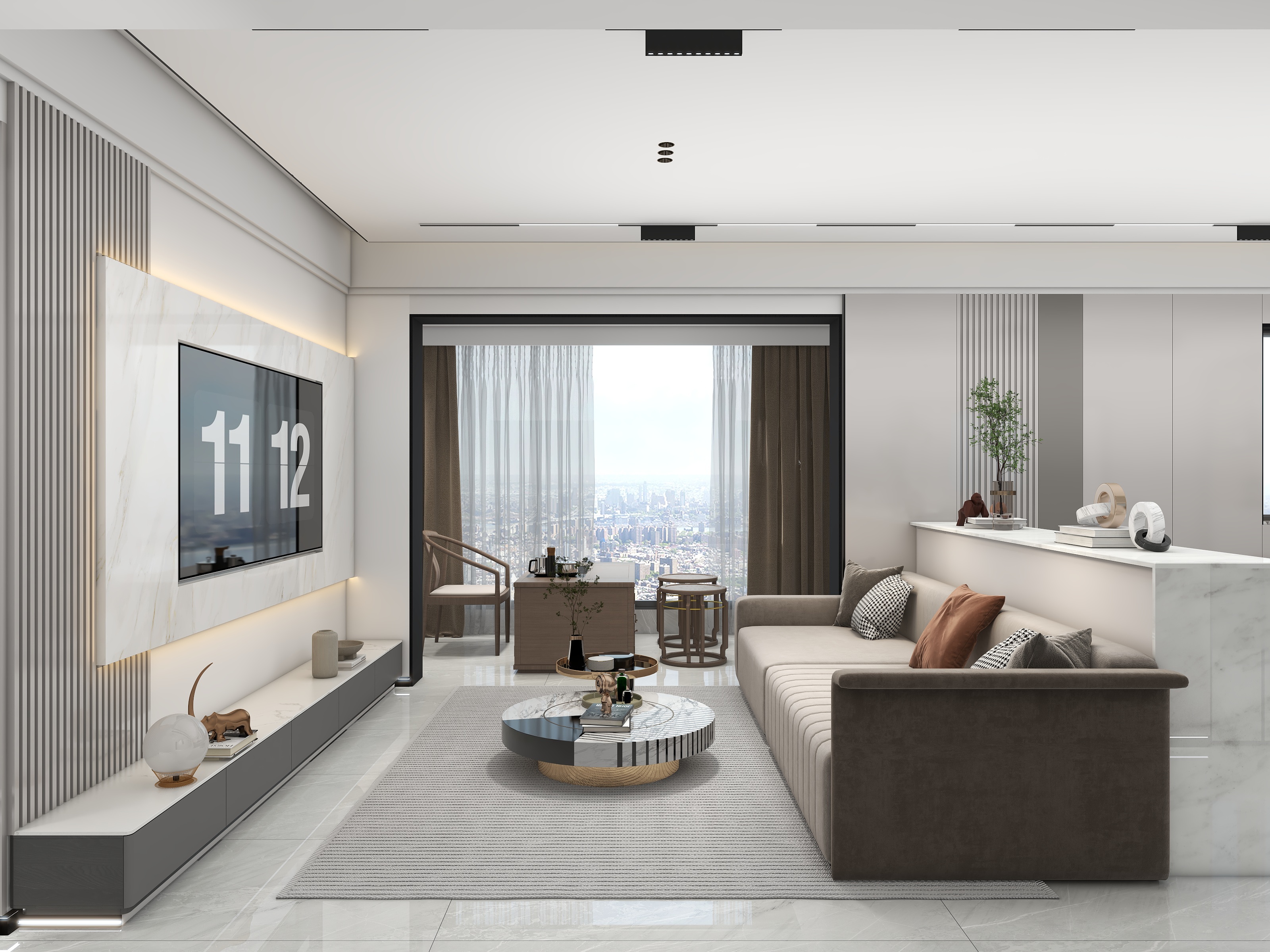 设计师李广瑶-恒大城200m²装修效果图