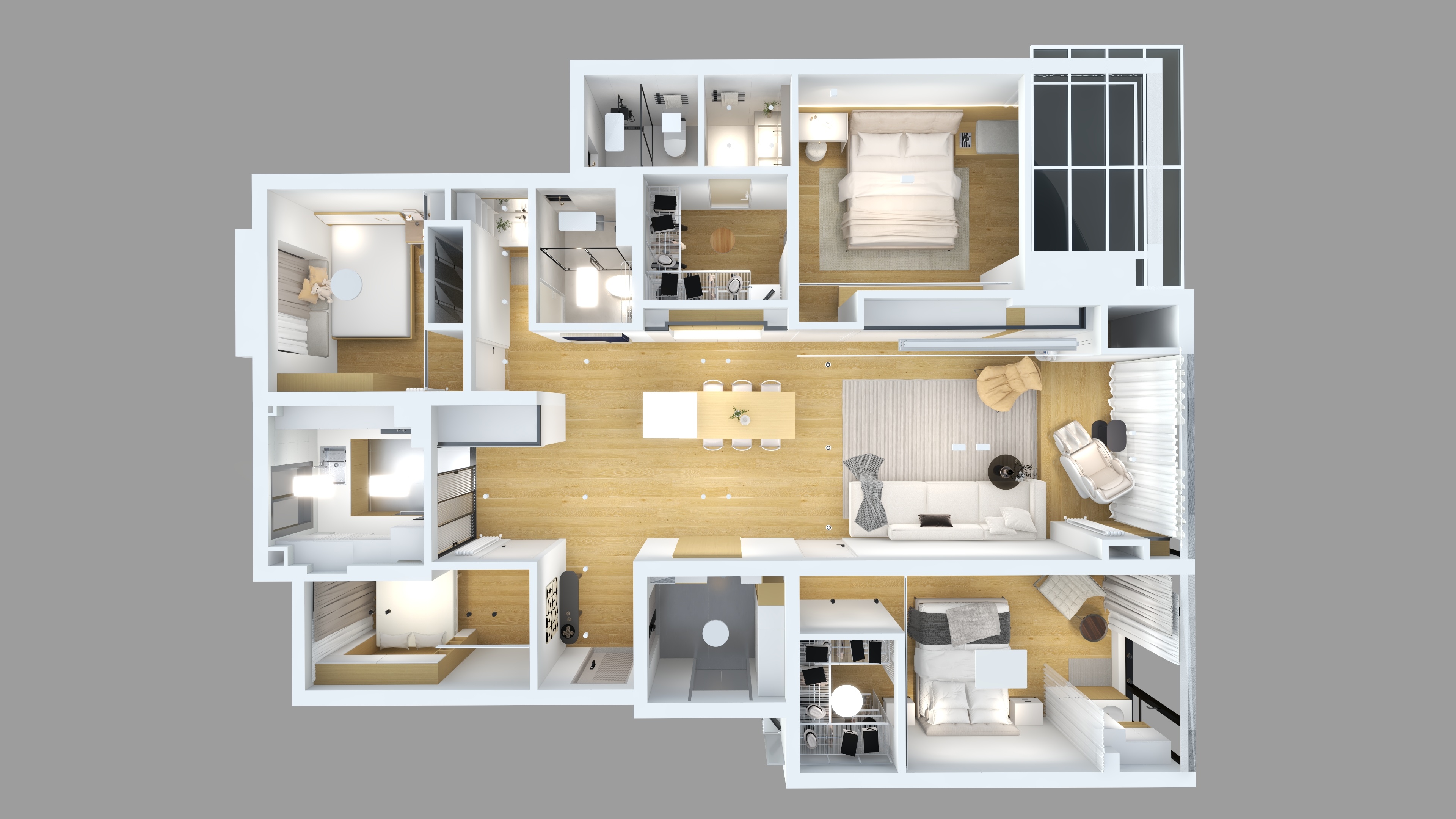 光影工作室-浦江宽庭效果图-装修设计方案