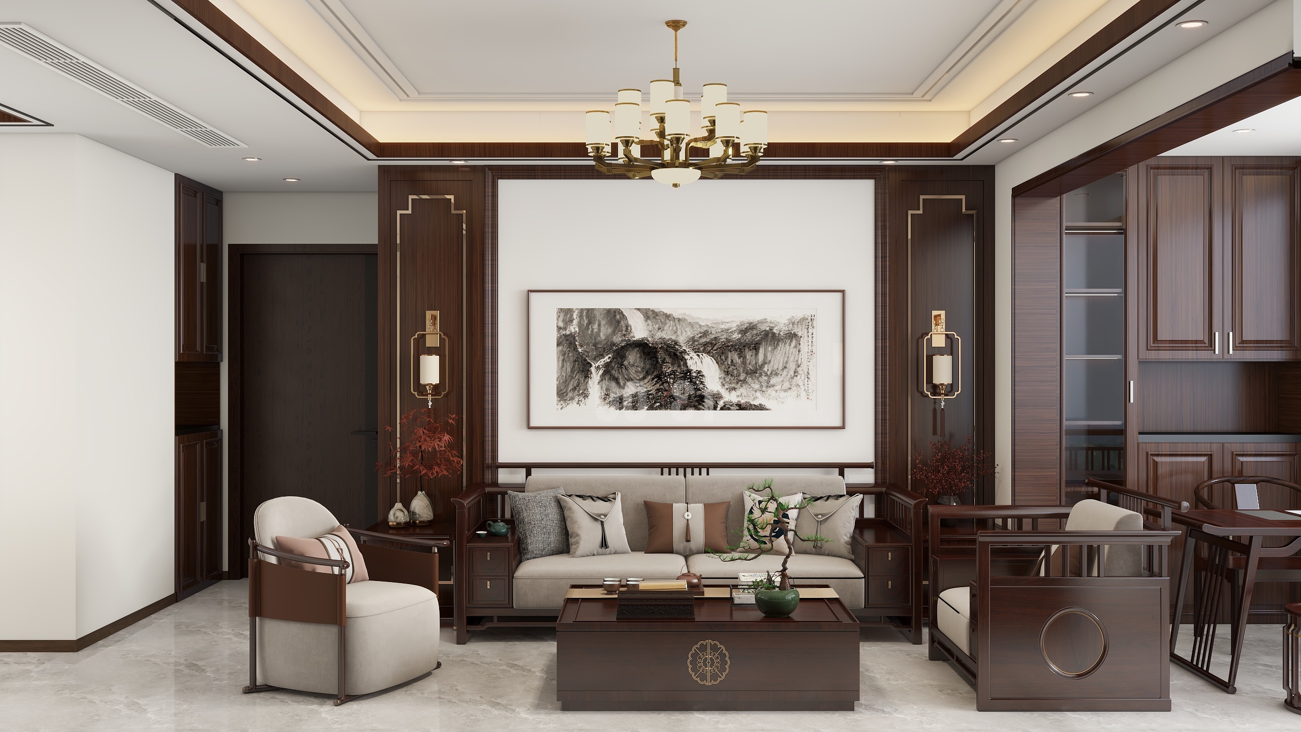 辰意-华发又一城138㎡4室-装修设计方案