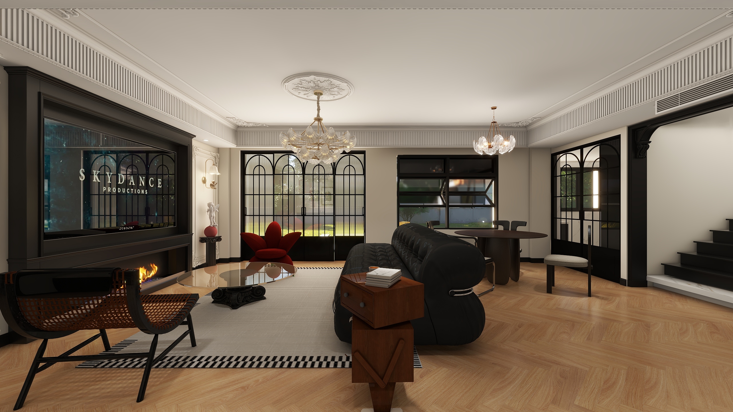 设计师李杨.-三姐客餐厅-装修设计方案