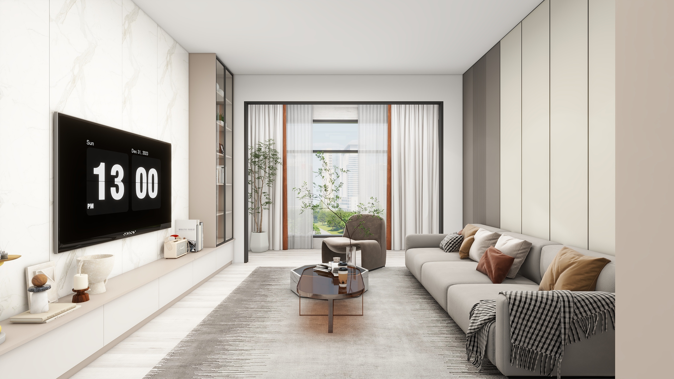 TKM设计-明华苑现代简约73㎡1室-装修设计方案