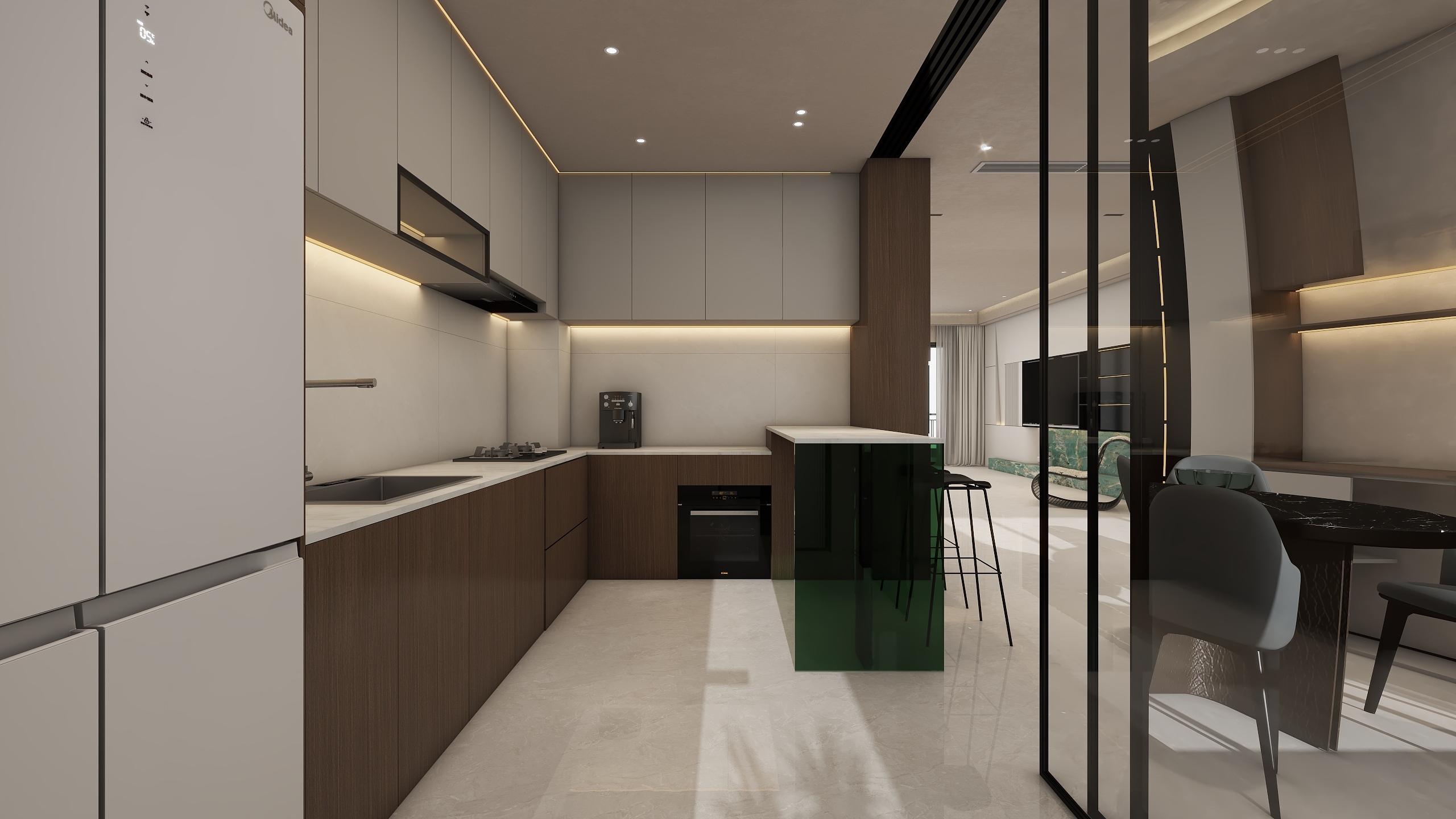 马佳奇-230平现代中古混搭—《取舍有得·空盈有间》装修效果图