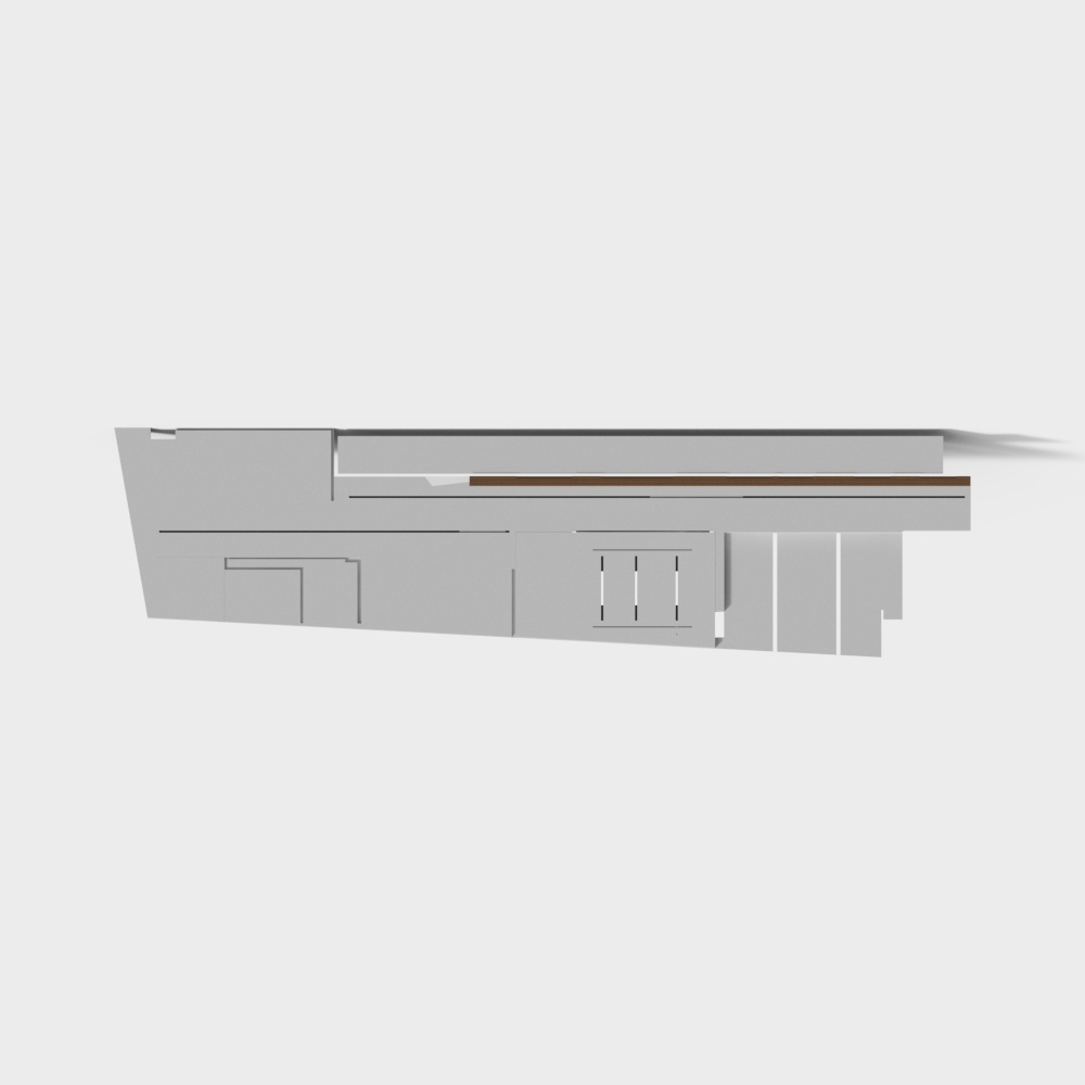 现代会议室吊顶3D模型
