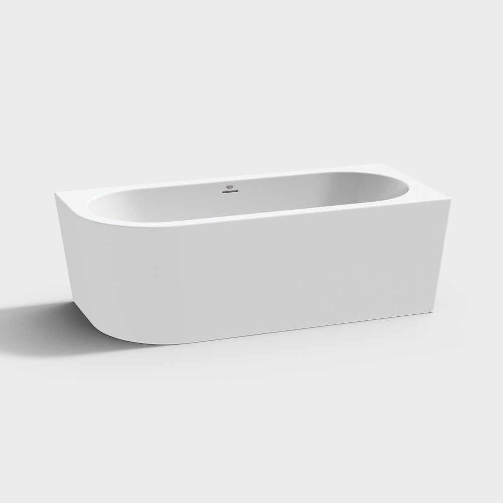 现代白色浴缸3D模型