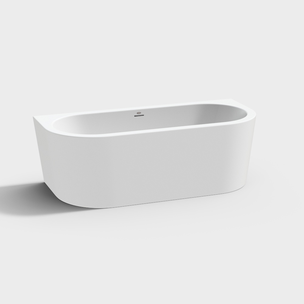 现代白色浴缸3D模型