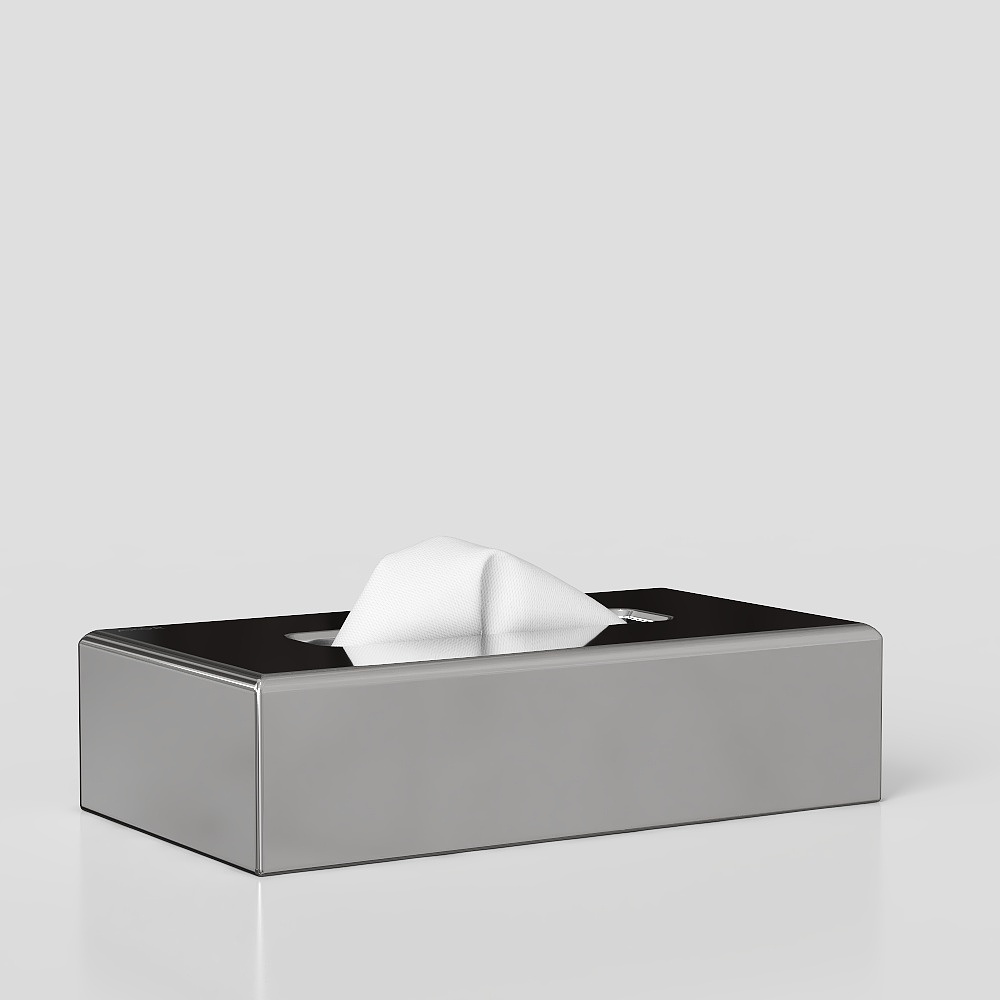 现代金属纸巾盒3D模型