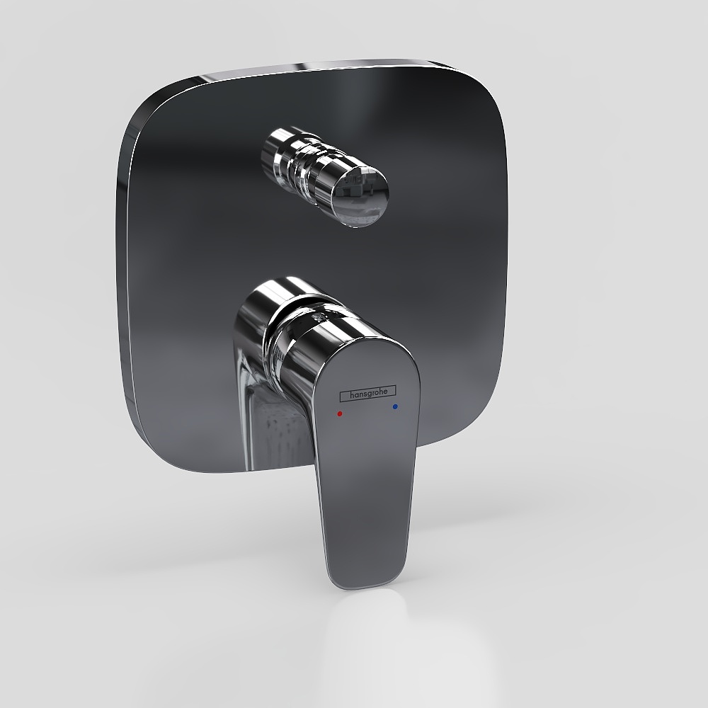 现代淋浴器控制面板3D模型