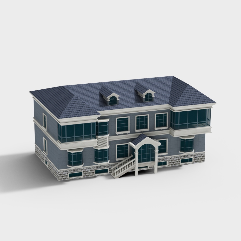 现代郊区别墅3D模型
