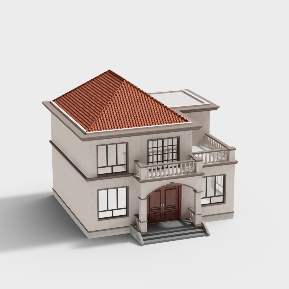 现代郊区别墅3D模型