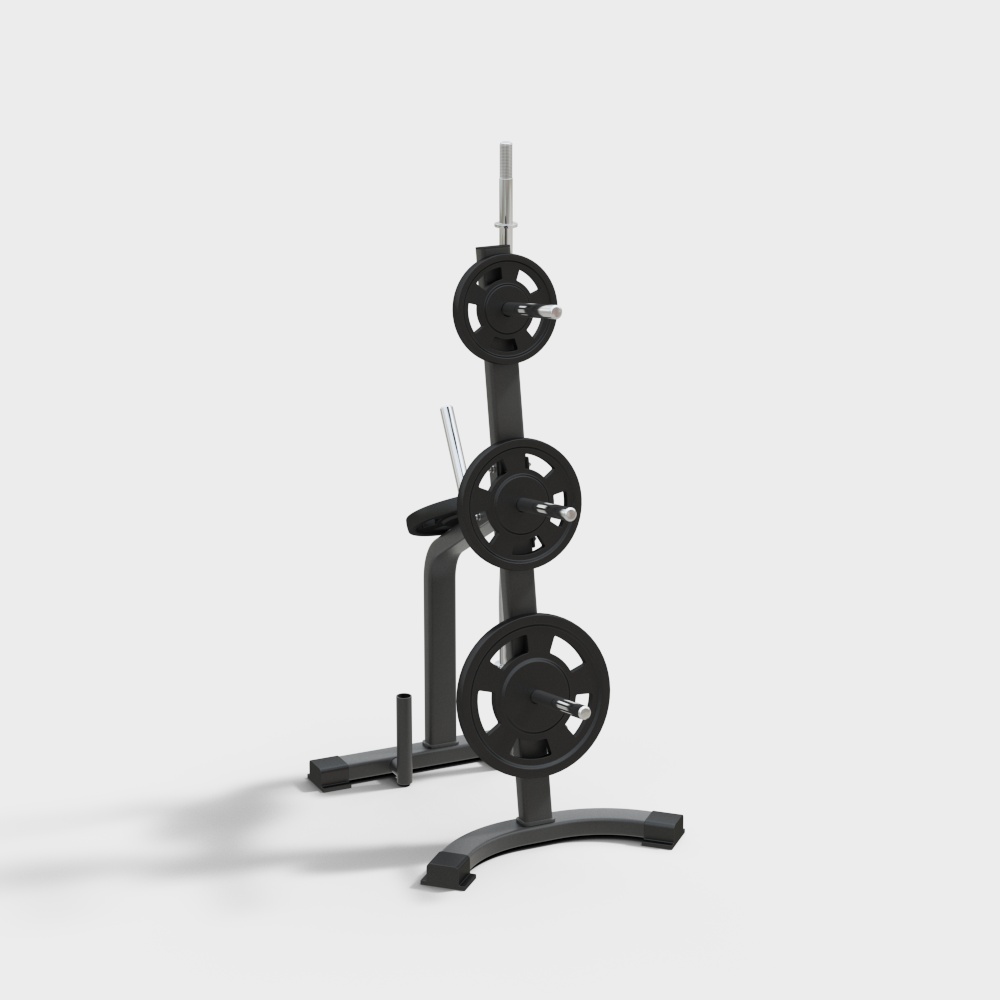 现代健身房健身器材3D模型