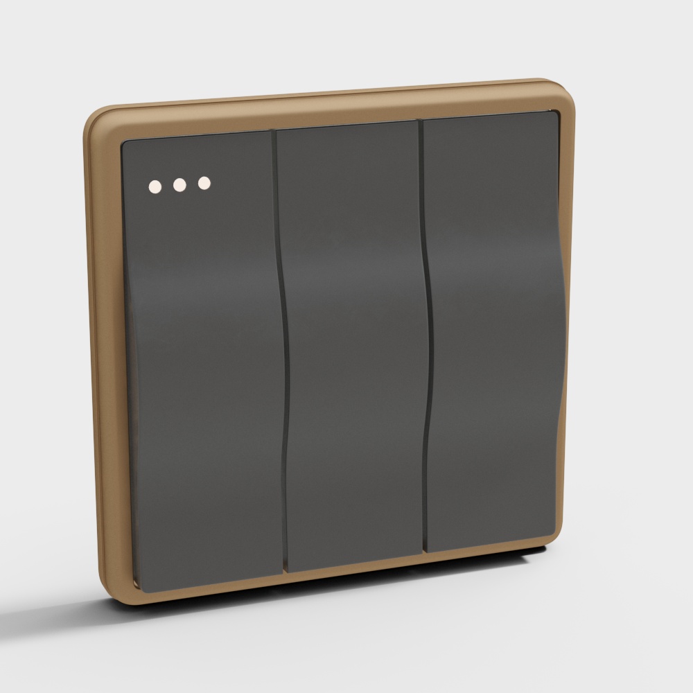 现代客厅开关插排3D模型