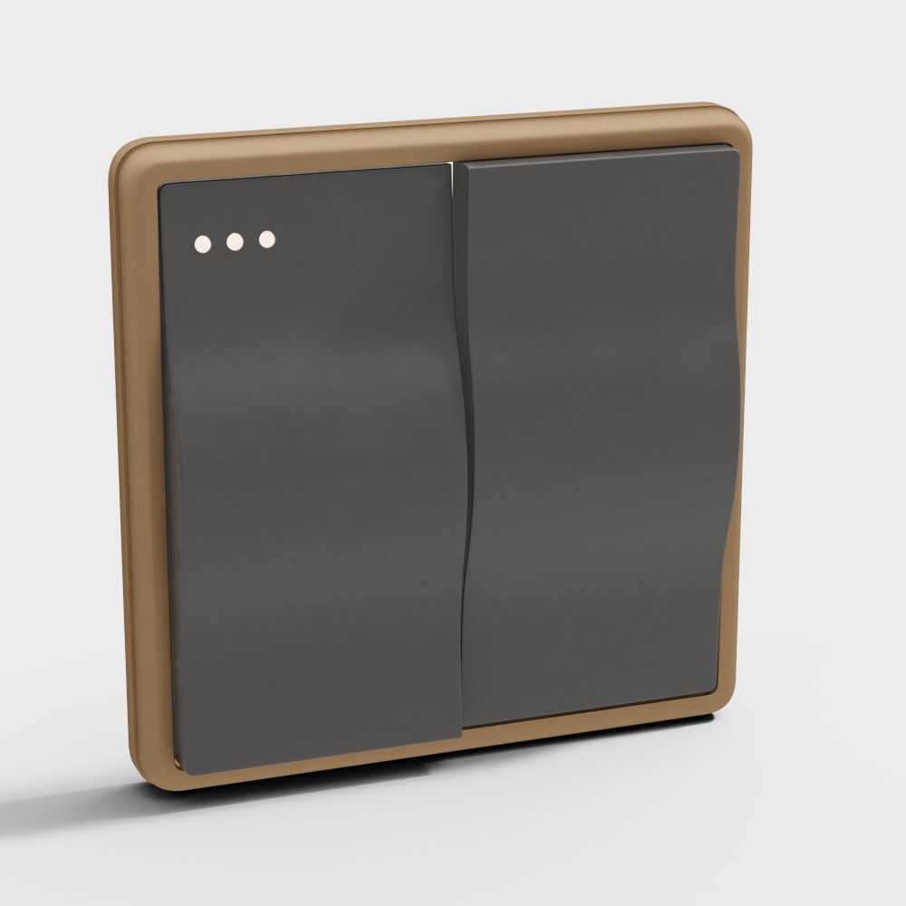 现代客厅开关插排3D模型