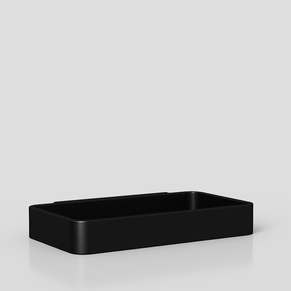 现代黑色肥皂盒
