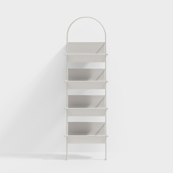 Modern cream white bookshelf