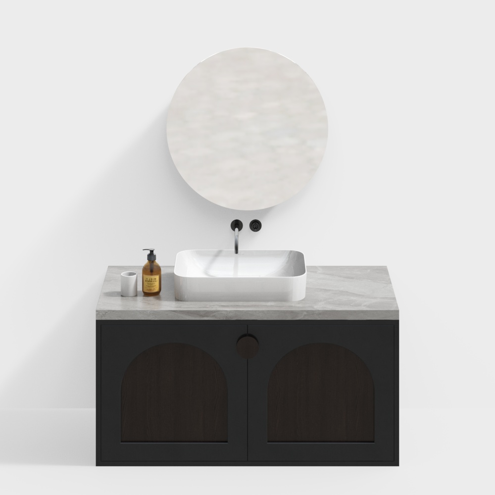 侘寂浴室柜3D模型