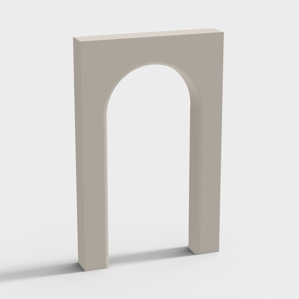 法式垭口拱门套3D模型