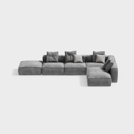 Modern L-shaped multi-person sofa