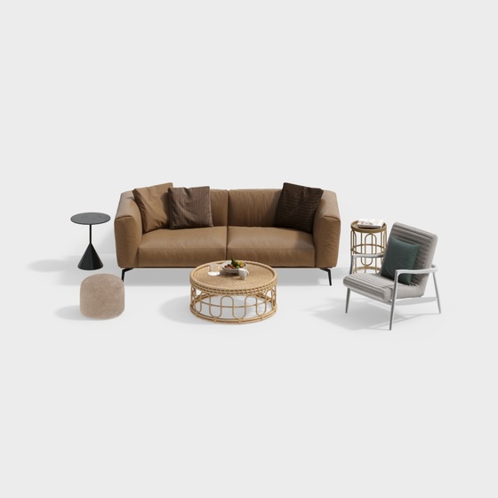 Nordic living room sofa combo