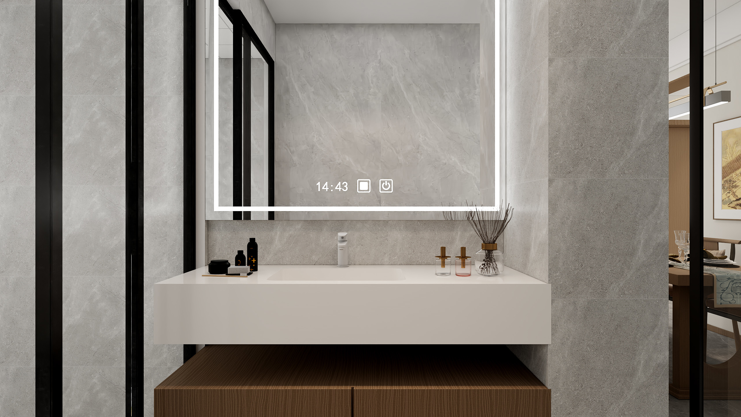 李青越-103方新中式三居室装修效果图