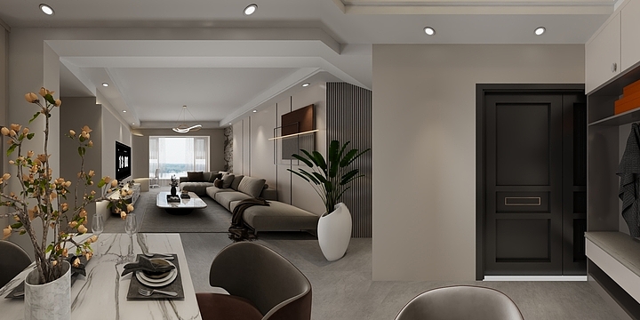 设计工作室效果图-祥厚居张姐雅居-装修设计方案