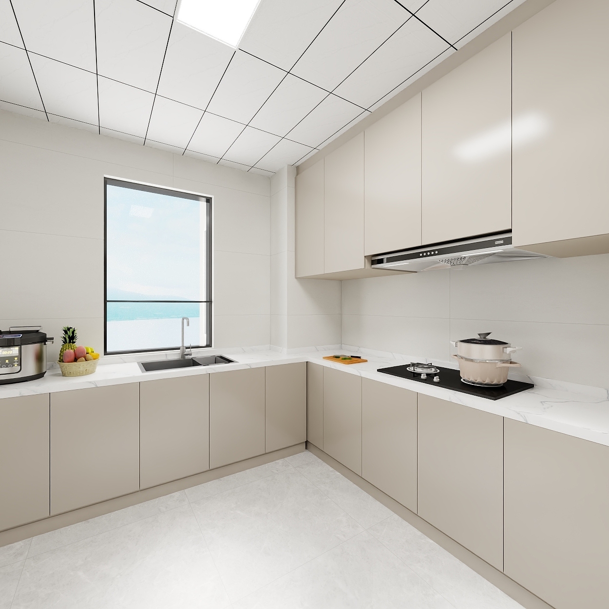 艺雅丽-84平现代简约 一层厨房装修效果图第3张