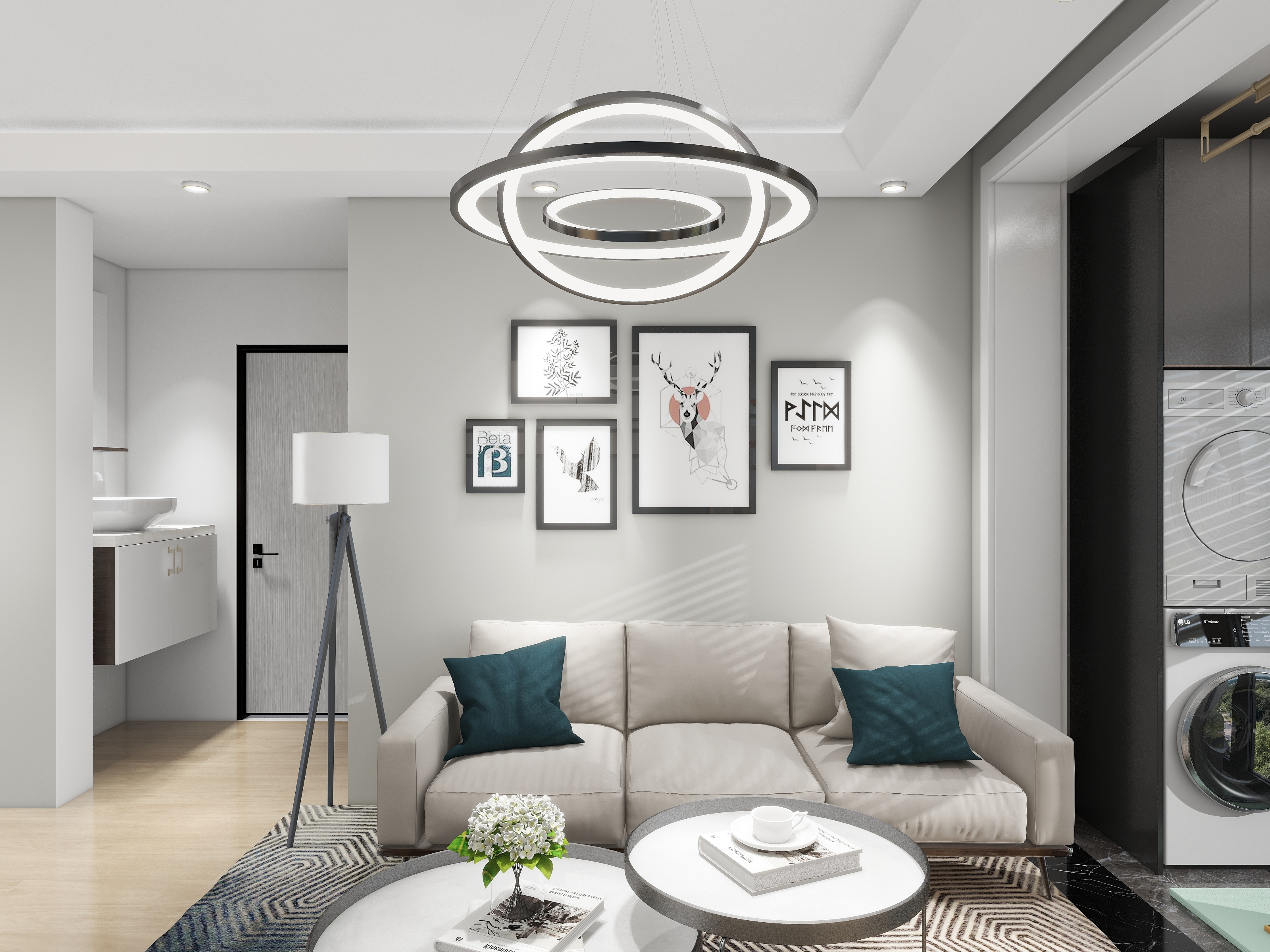 致娴小筑-金隅凤栖家园现代简约71㎡3室-装修设计方案