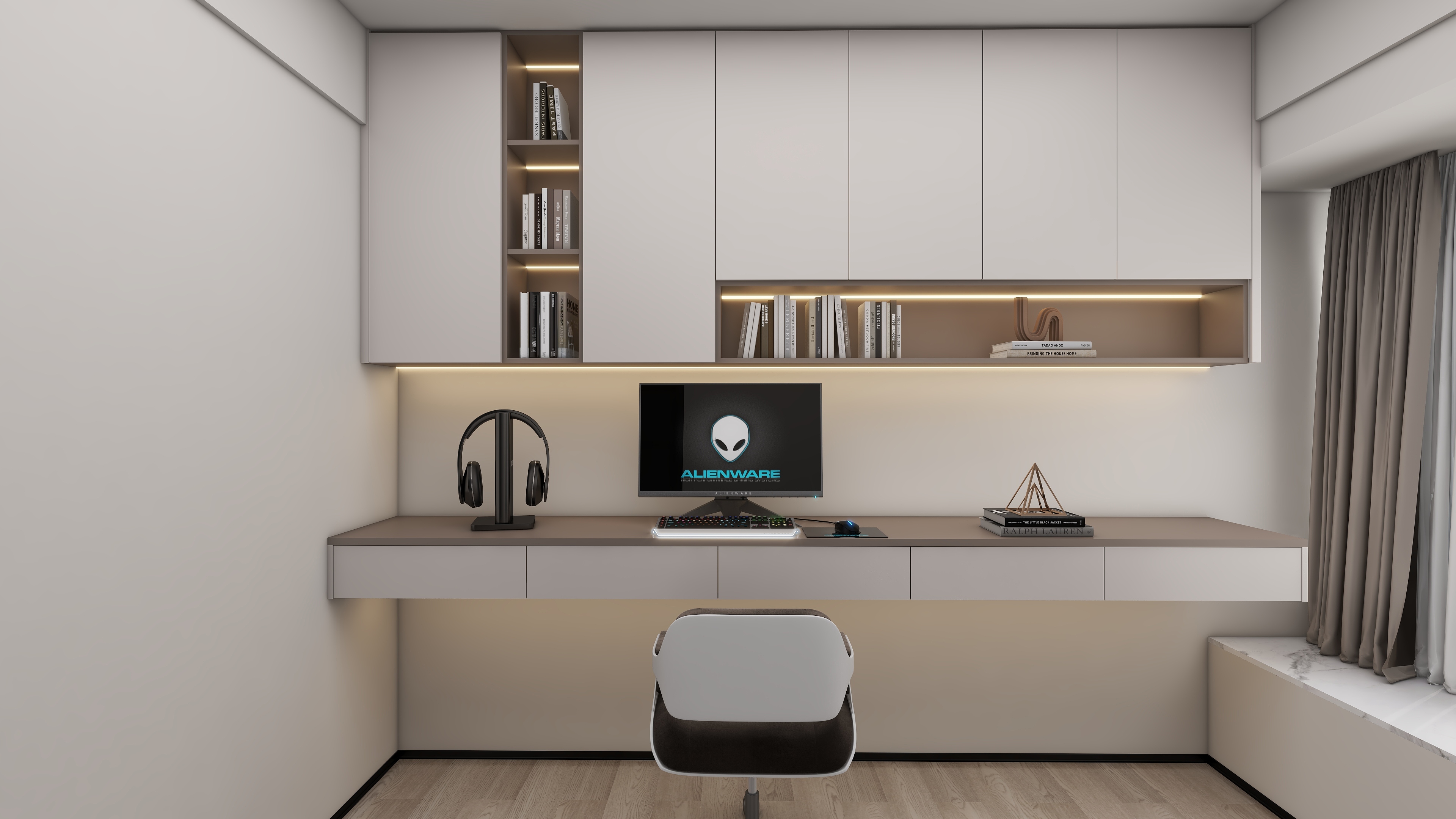 K-HX-【现代简约】-时代广场-128㎡户型装修效果图