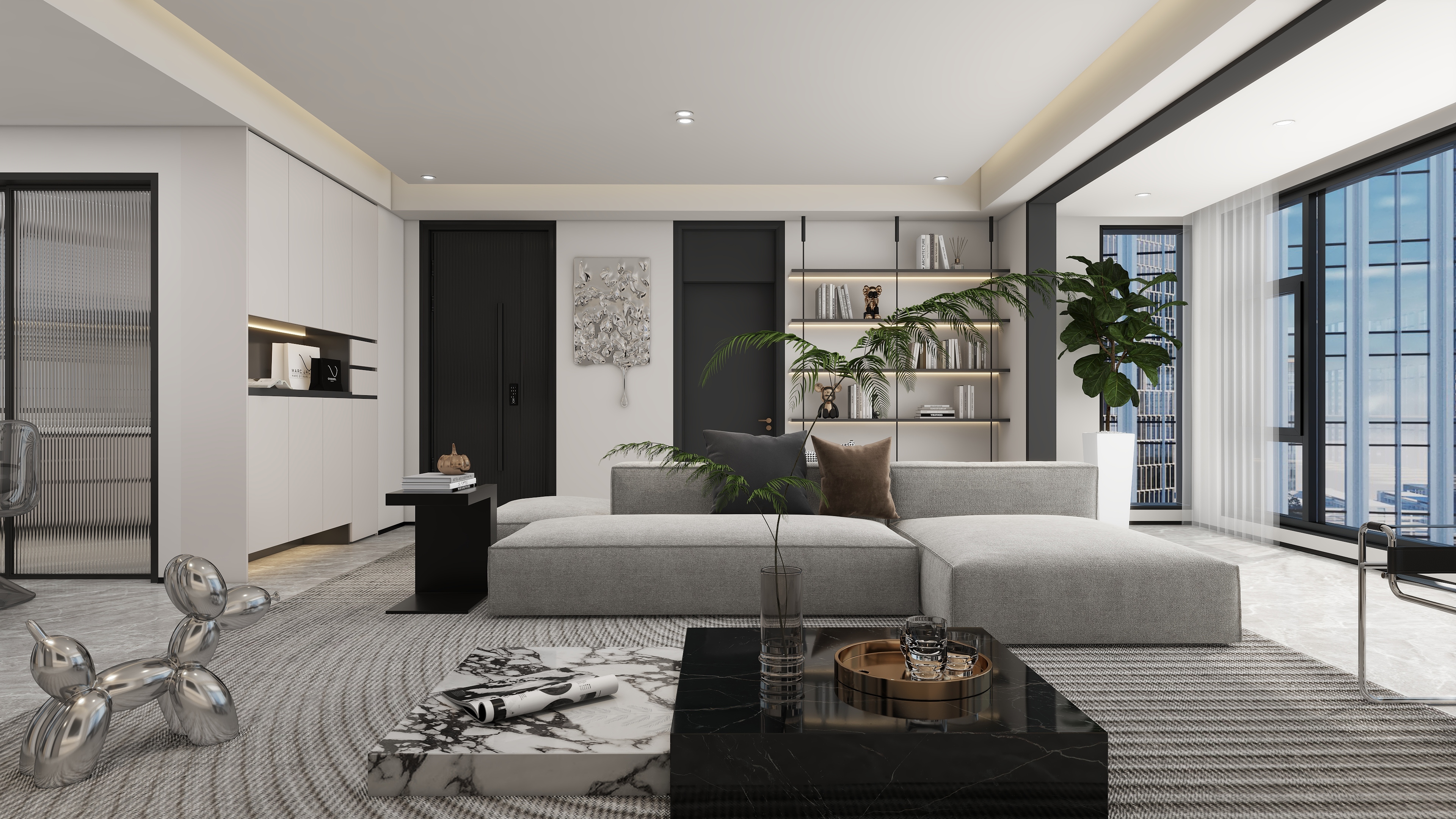 K-HX-【现代简约】-时代广场-128㎡户型-装修设计方案