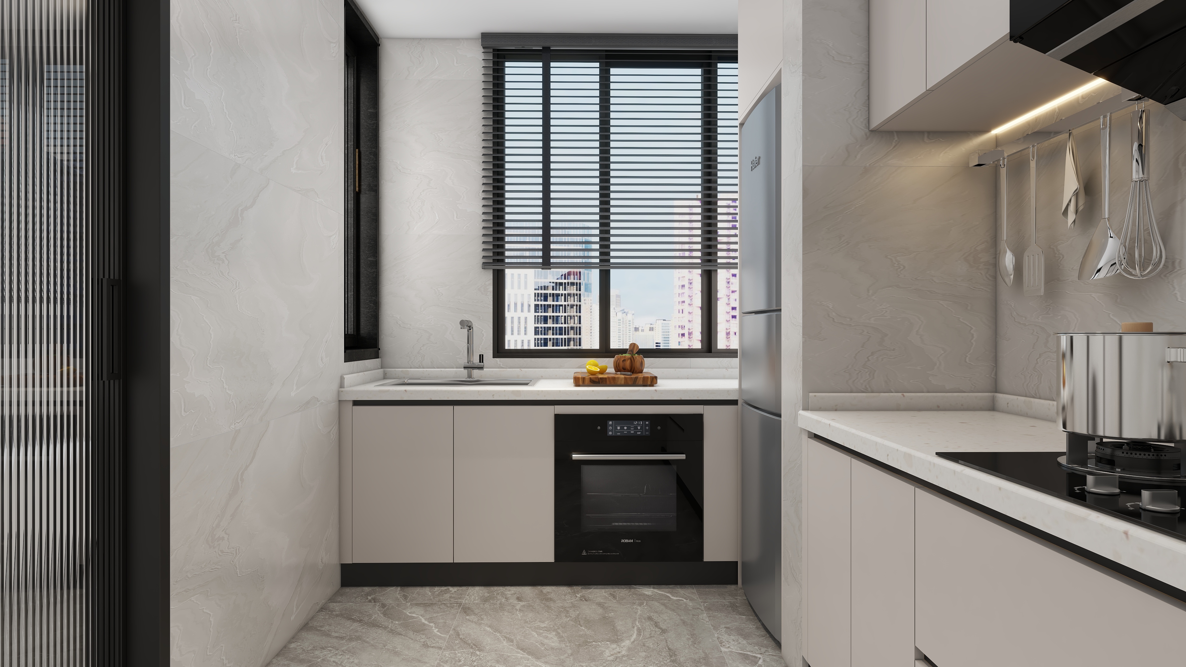 K-HX-【现代简约】-时代广场-128㎡户型装修效果图