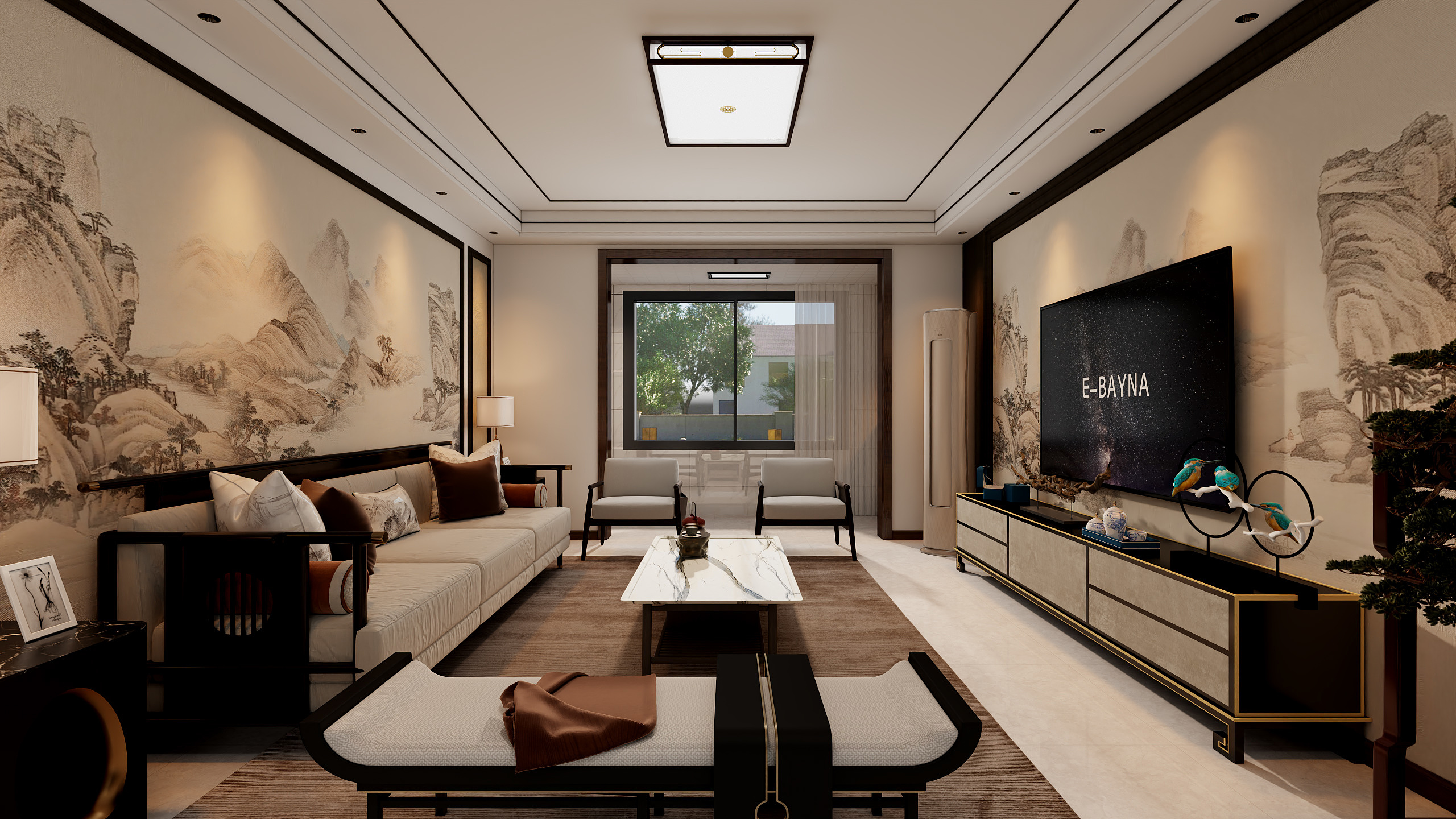 ----空间设计-茗秀园106㎡3室-装修设计方案