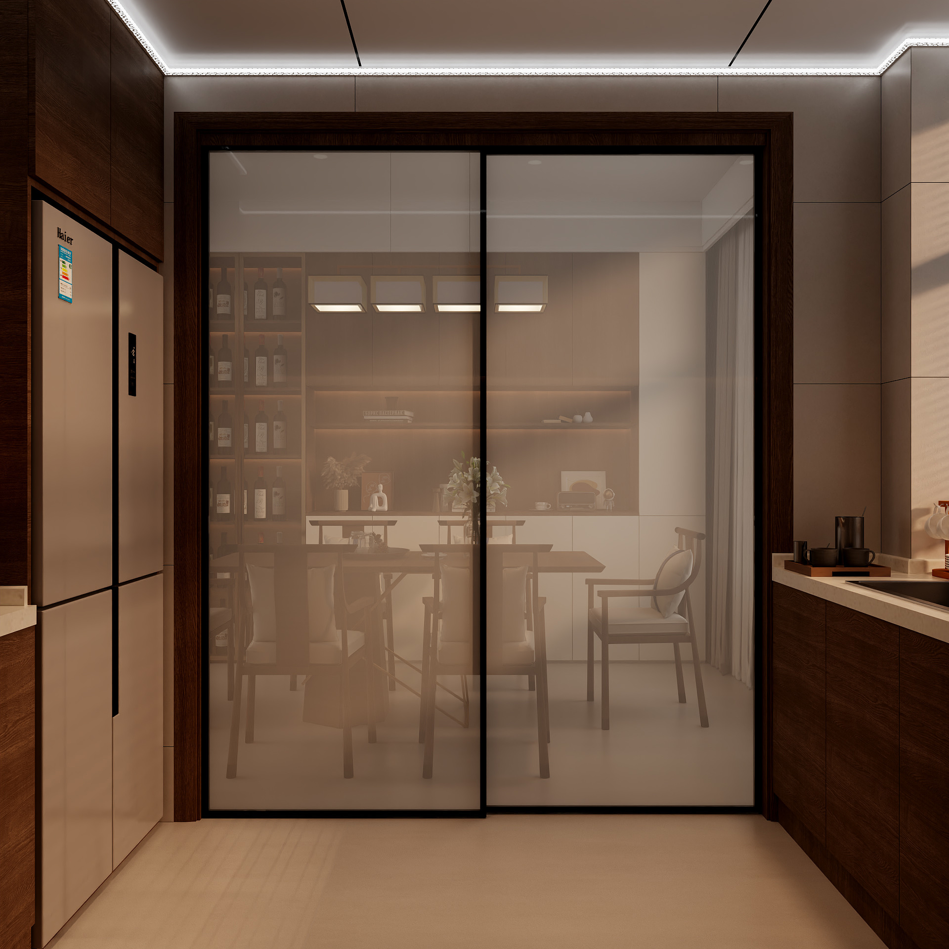 李青越-126方新中式三居室装修效果图