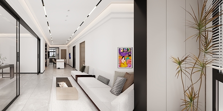 柏杨7-桌越府99户型-现代极简-装修设计方案