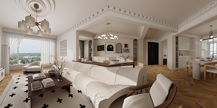 易间-法式奶油风-装修设计方案