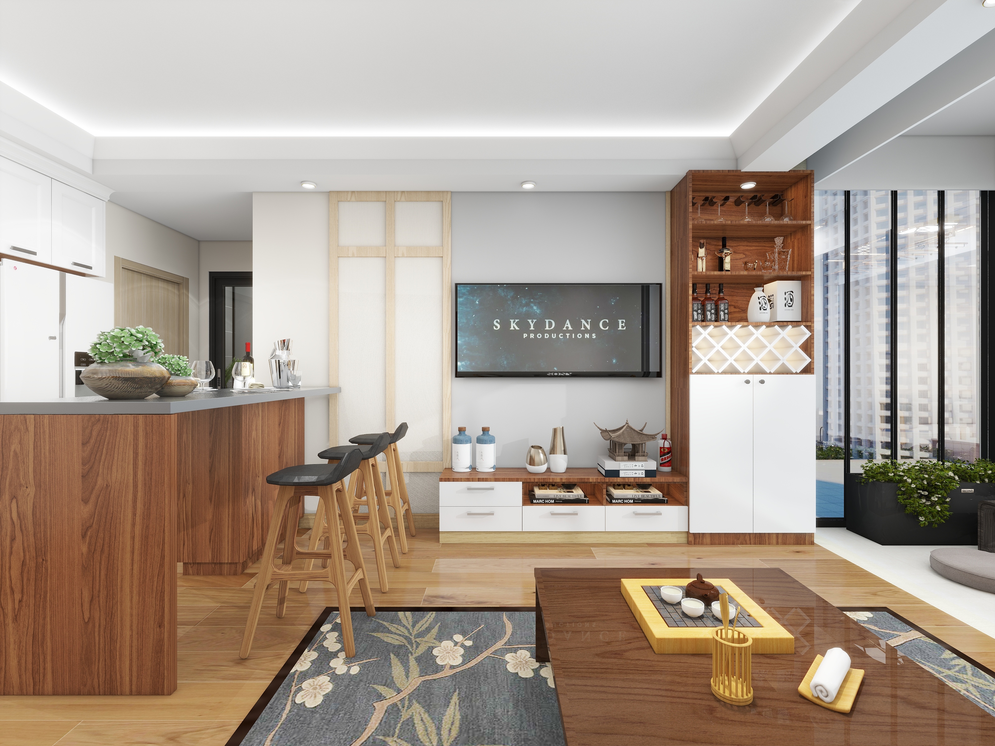 致娴小筑-碧林湾摩登堂现代简约73㎡3室-装修设计方案