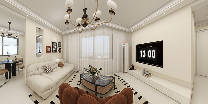 小米粥SU-天佑学府25-1-101-装修设计方案