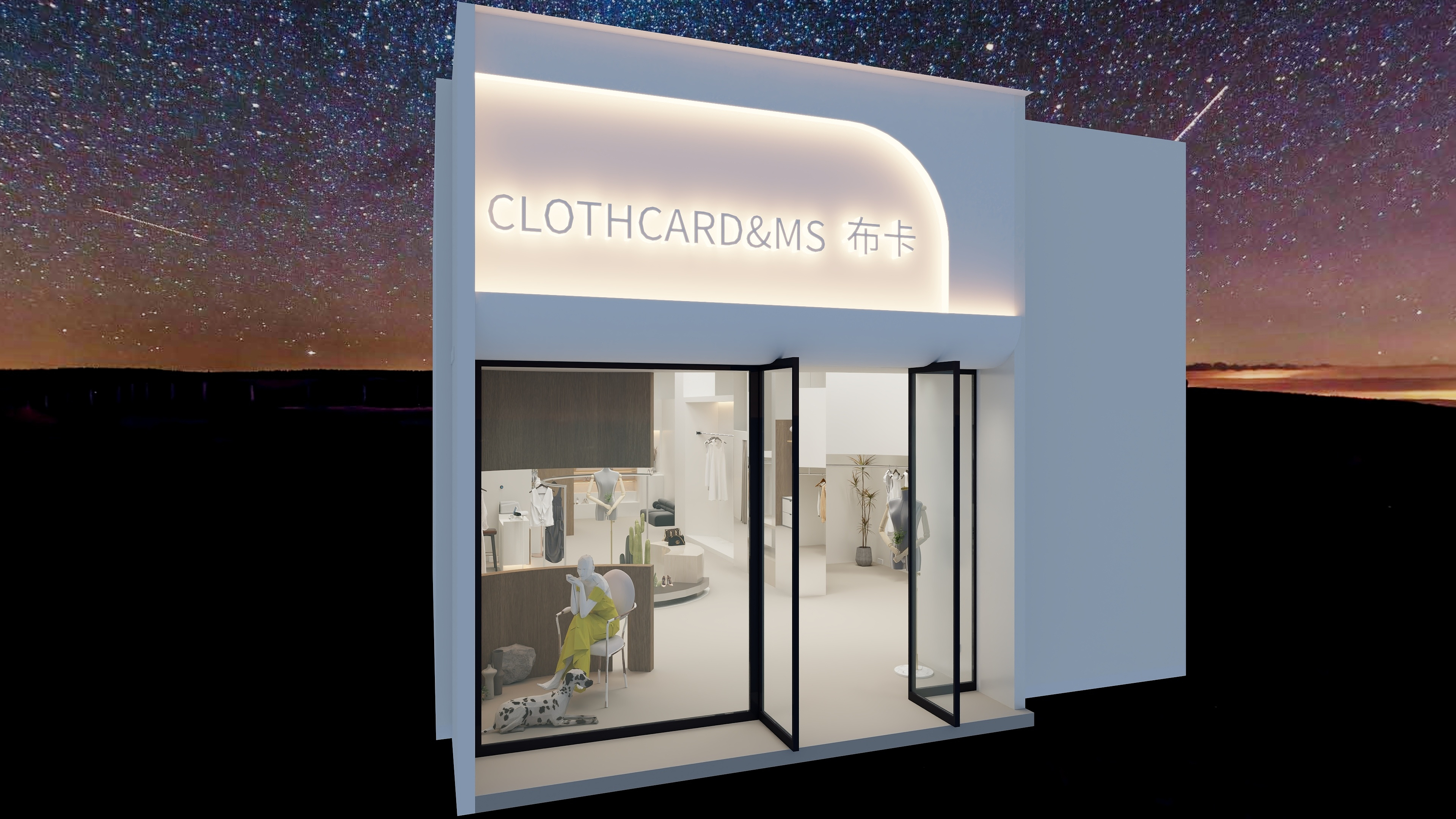 Joker張工-布卡服装店133㎡-装修设计方案