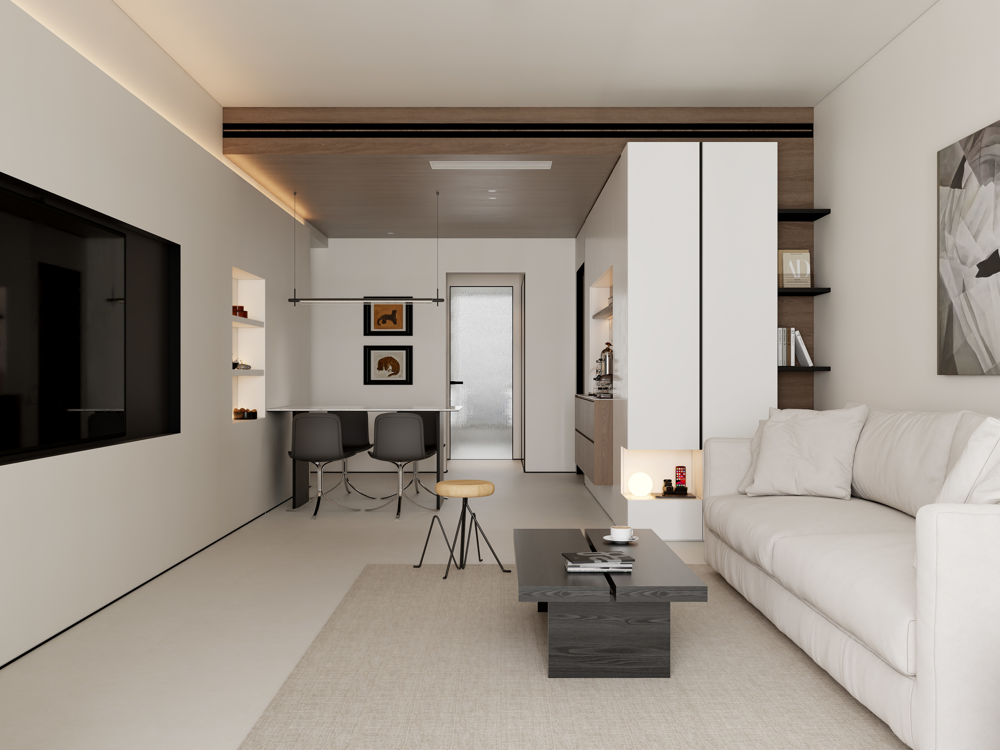 梁筑设计-《优点社区》-90平精致三居-装修设计方案