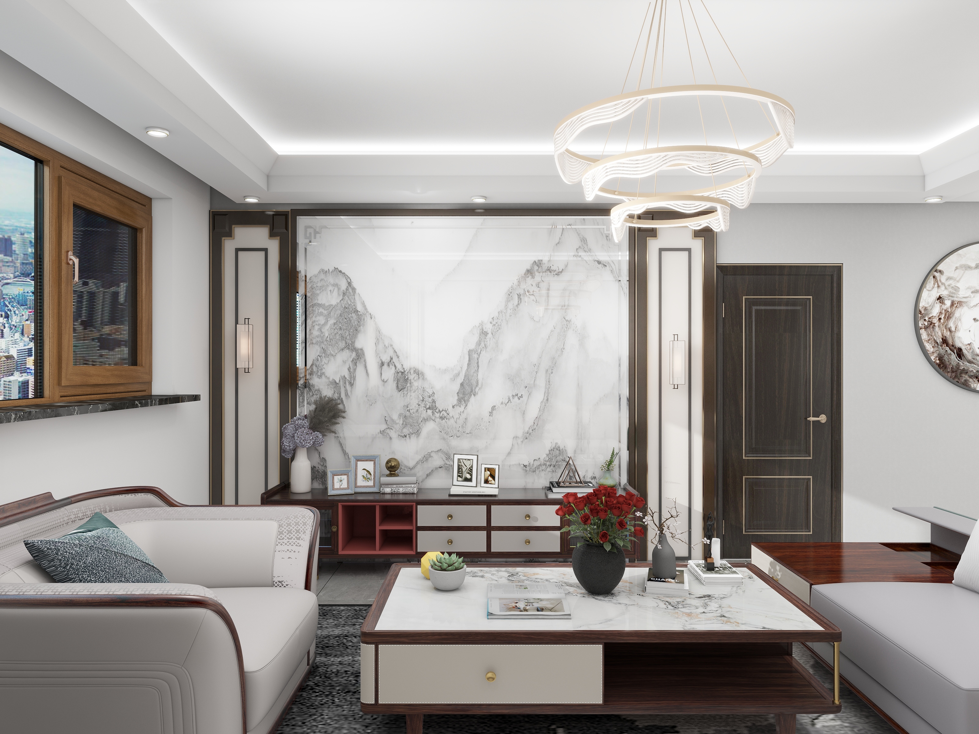 致娴小筑-富力城玖院新中式119㎡3室-装修设计方案