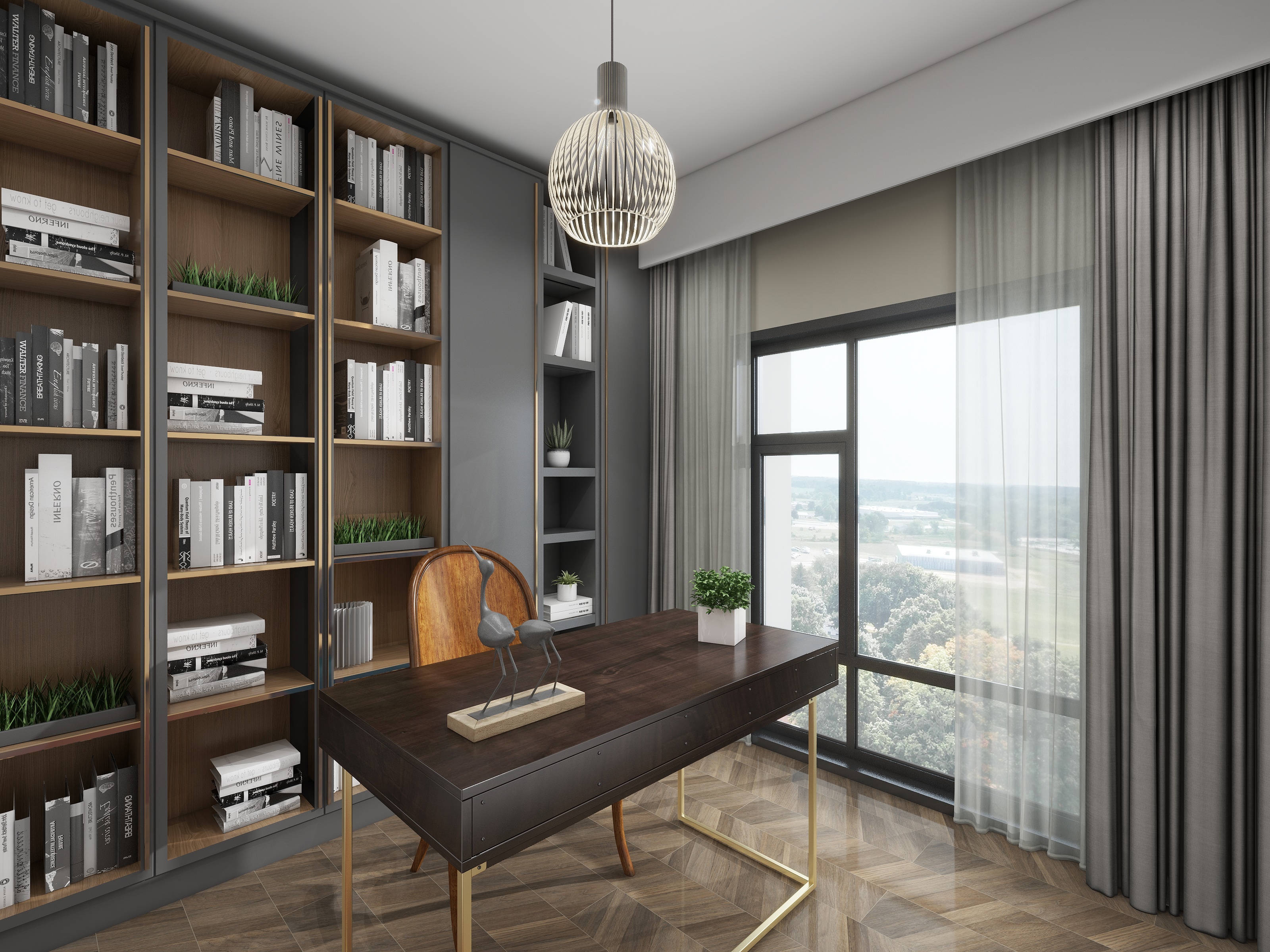 致娴小筑-河畔府邸现代简约148㎡4室装修效果图