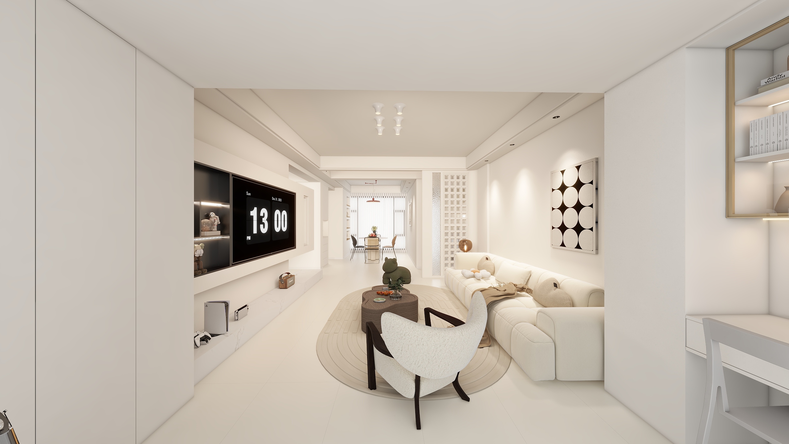 游顺林设计-家博园-110㎡简约奶油风-装修设计方案