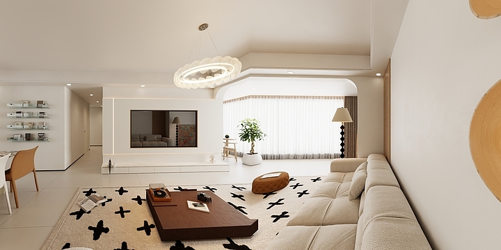 云裳装饰设计-香山，张医生奶油风-装修设计方案