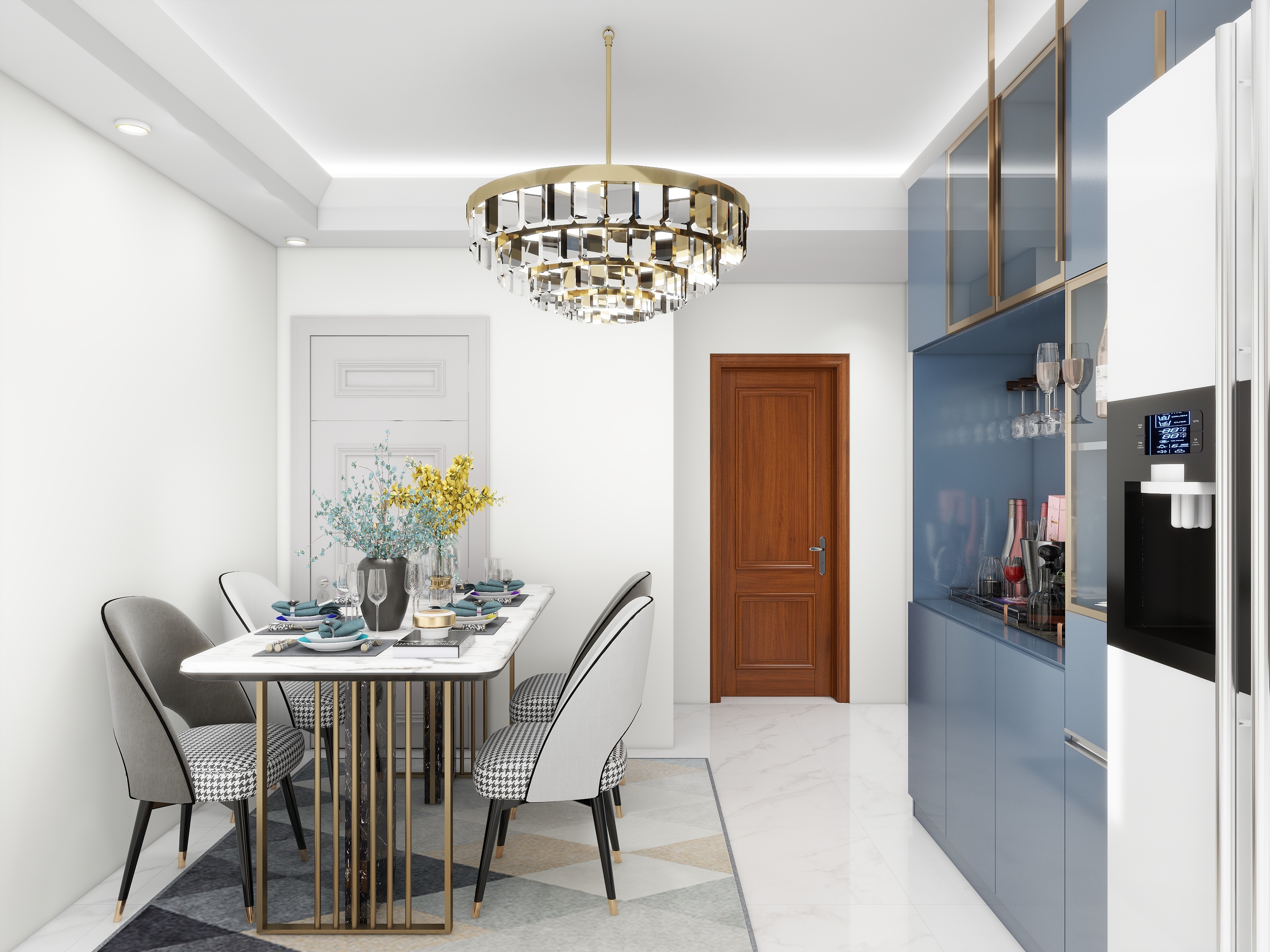 致娴小筑-乌蒙水乡现代简约132㎡4室装修效果图