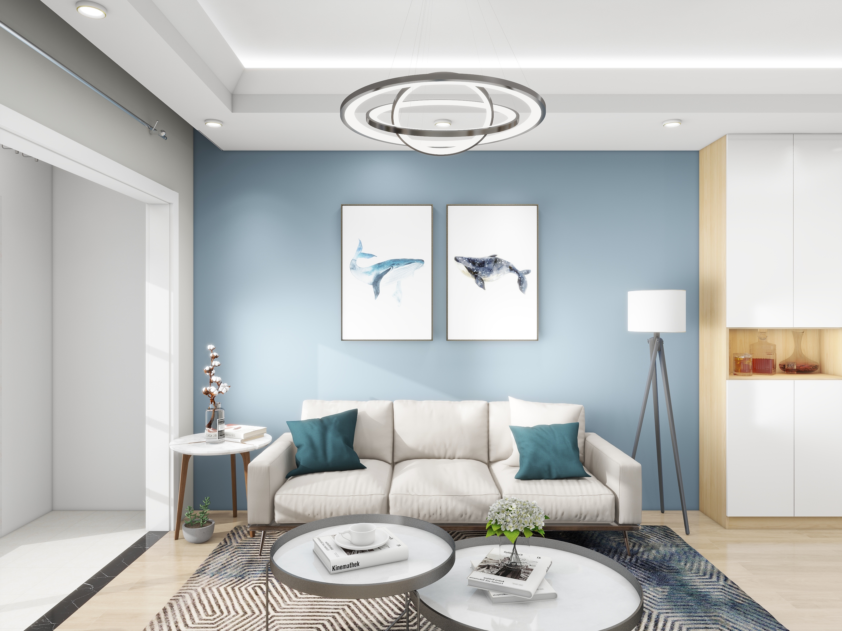 致娴小筑-昆仑 · 时代中心现代简约63㎡2室-装修设计方案