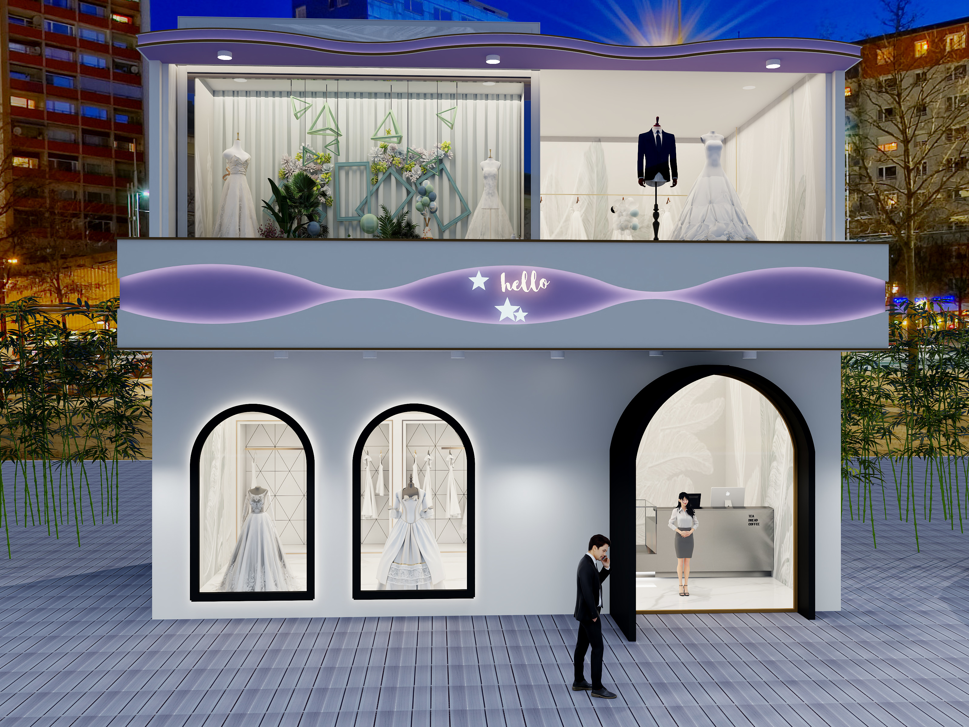 吉莉-婚纱店门头设计-装修设计方案