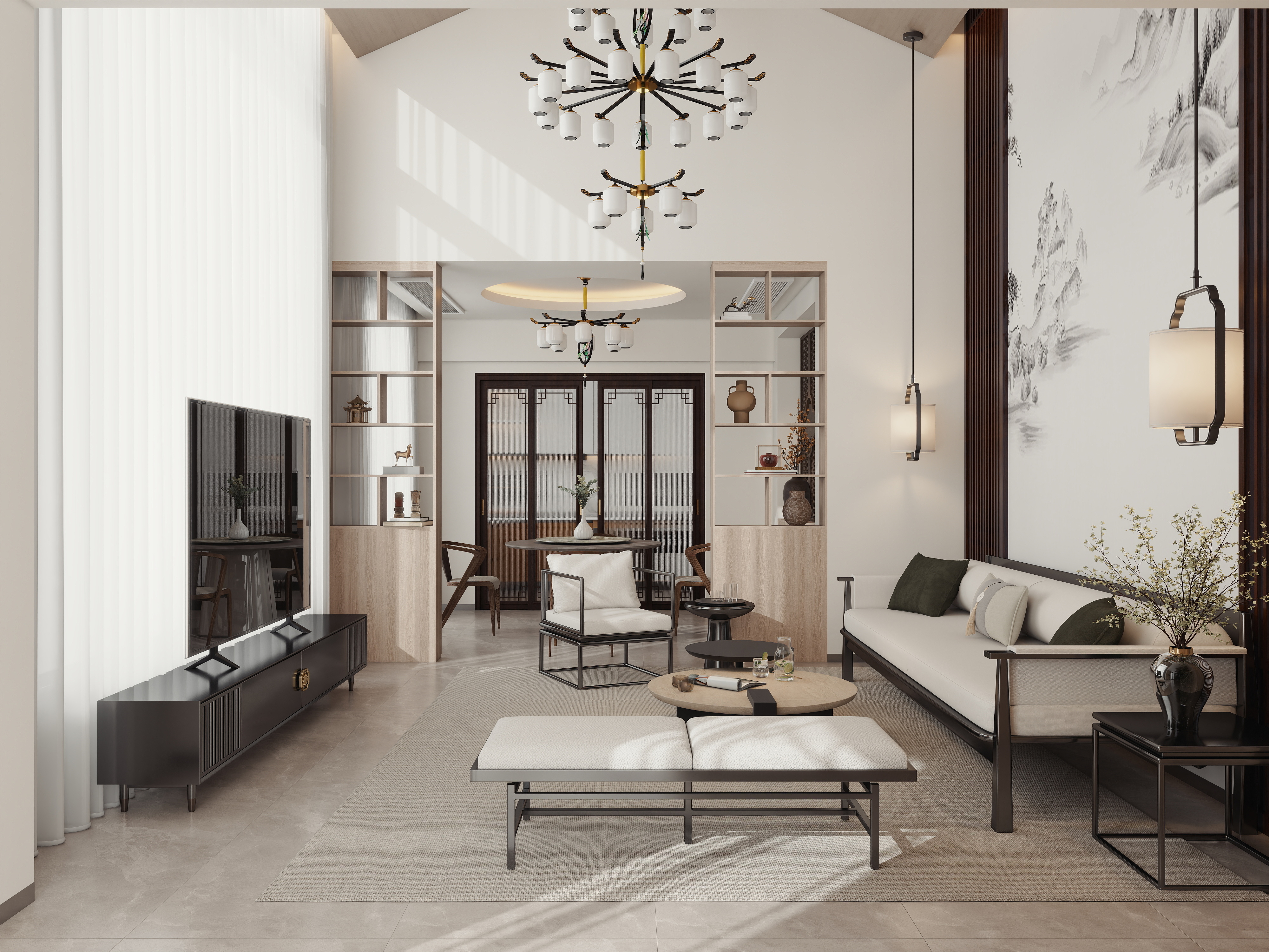 鹤山玛格设计总监棠少-四合院400㎡新中式全案设计-装修设计方案