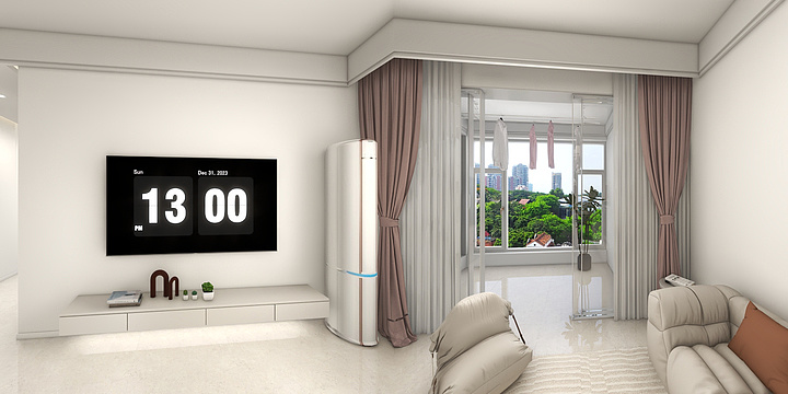 豫匠未知-海德公园80㎡3室-装修设计方案