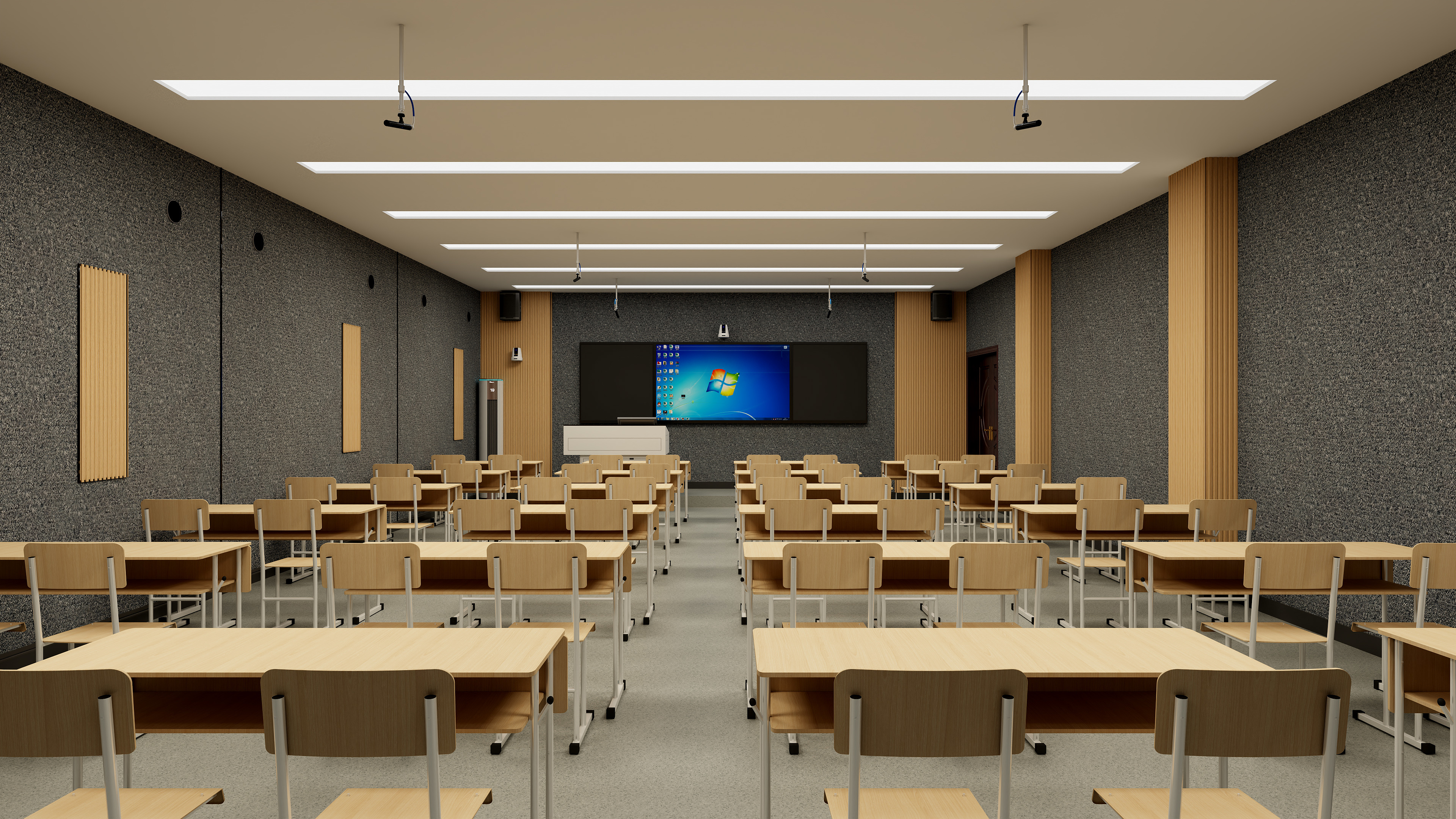 高才Hjlx-赤壁一中录播教室微课室-装修设计方案