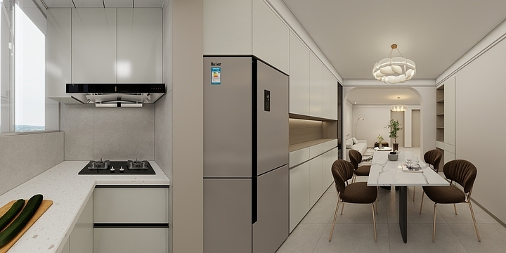 旭达莉设计-旭达装饰~群力小区 奶油风-装修设计方案