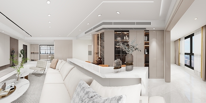 设计师--陈-现代 客厅-装修设计方案