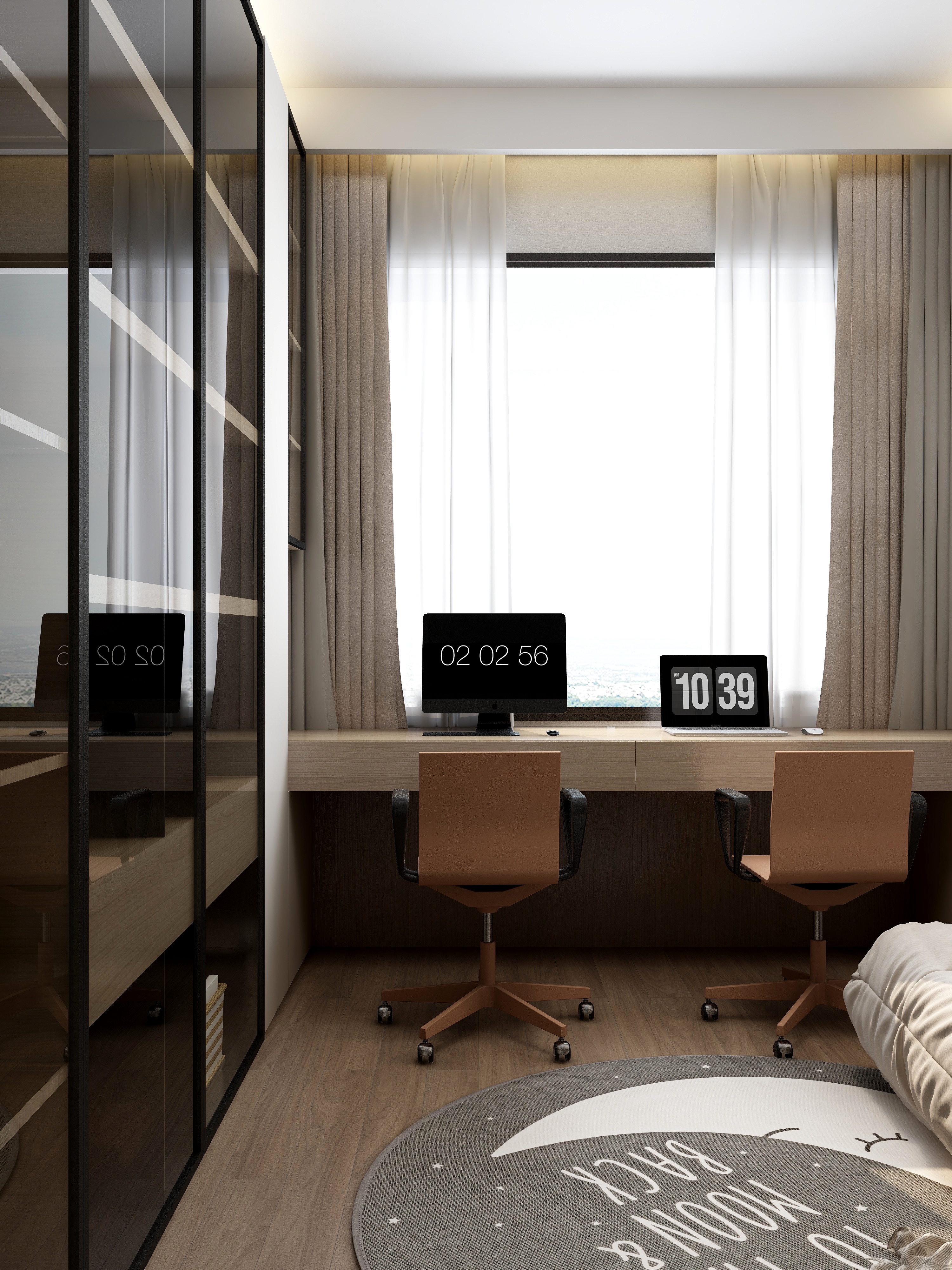 张煜强煜境设计-161平现代简约五居装修效果图